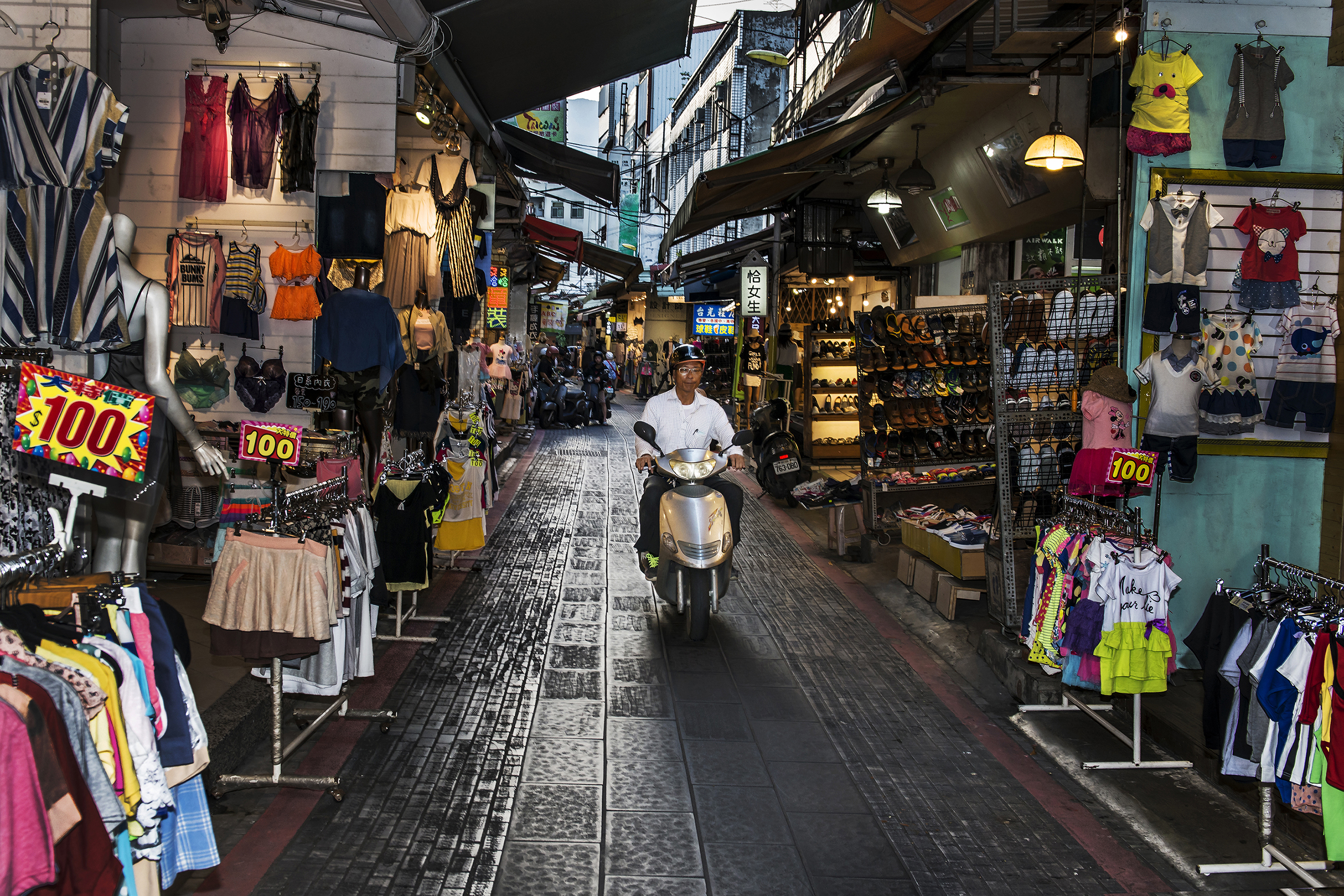 バイクで買い物